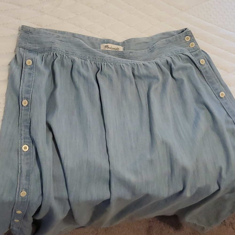 Madewell Side Button Midi Skirt